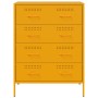 Aparador de acero amarillo mostaza 68x39x89 cm de , Aparadores - Ref: Foro24-842985, Precio: 157,22 €, Descuento: %