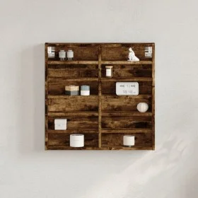 Vitrina de madera de ingeniería roble ahumado 60x8,5x58 cm de , Estantes y estanterías - Ref: Foro24-847965, Precio: 37,64 €,...