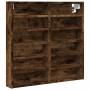 Vitrina de madera de ingeniería roble ahumado 60x8,5x58 cm de , Estantes y estanterías - Ref: Foro24-847965, Precio: 38,27 €,...
