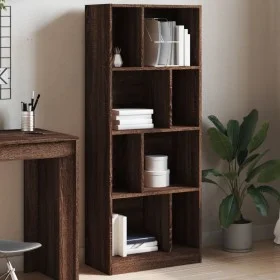 Estantería madera de ingeniería marrón roble 57x28,5x141 cm by , Bookcases and shelves - Ref: Foro24-848002, Price: 81,45 €, ...