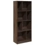 Estantería madera de ingeniería marrón roble 57x28,5x141 cm de , Librerías y estanterías - Ref: Foro24-848002, Precio: 81,45 ...