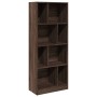 Estantería madera de ingeniería marrón roble 57x28,5x141 cm de , Librerías y estanterías - Ref: Foro24-848002, Precio: 82,75 ...