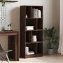 Estantería madera de ingeniería marrón roble 57x28,5x141 cm de , Librerías y estanterías - Ref: Foro24-848002, Precio: 81,45 ...