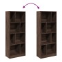 Estantería madera de ingeniería marrón roble 57x28,5x141 cm de , Librerías y estanterías - Ref: Foro24-848002, Precio: 82,75 ...