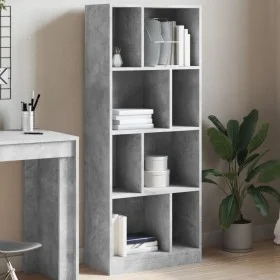 Estantería madera de ingeniería gris hormigón 57x28,5x141 cm de , Librerías y estanterías - Ref: Foro24-847999, Precio: 80,78...