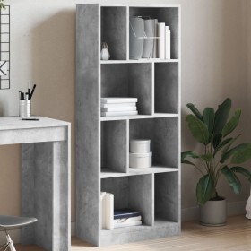 Estantería madera de ingeniería gris hormigón 57x28,5x141 cm de , Librerías y estanterías - Ref: Foro24-847999, Precio: 81,58...