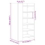Mueble zapatero madera de ingeniería gris Sonoma 52x37,5x100 cm de , Zapateros y organizadores de calzado - Ref: Foro24-84844...
