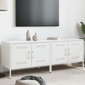 Muebles de TV 2 piezas acero blanco 68x39x50,5 cm de , Muebles TV - Ref: Foro24-842945, Precio: 141,97 €, Descuento: %