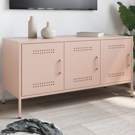 Mueble de TV de acero rosa 100,5x39x50,5 cm de , Muebles TV - Ref: Foro24-842947, Precio: 99,63 €, Descuento: %