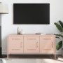 Mueble de TV de acero rosa 100,5x39x50,5 cm de , Muebles TV - Ref: Foro24-842947, Precio: 99,63 €, Descuento: %