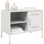 Mueble de TV de acero blanco 68x39x50,5 cm de , Muebles TV - Ref: Foro24-843004, Precio: 75,63 €, Descuento: %