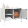 Mueble de TV de acero blanco 68x39x50,5 cm de , Muebles TV - Ref: Foro24-843004, Precio: 75,63 €, Descuento: %