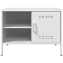 Mueble de TV de acero blanco 68x39x50,5 cm de , Muebles TV - Ref: Foro24-843004, Precio: 75,63 €, Descuento: %