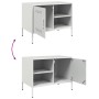 Mueble de TV de acero blanco 68x39x50,5 cm de , Muebles TV - Ref: Foro24-843004, Precio: 75,63 €, Descuento: %