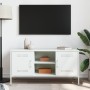 Mueble de TV de acero blanco 100,5x39x50,5 cm de , Muebles TV - Ref: Foro24-842993, Precio: 98,22 €, Descuento: %