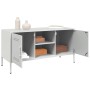Mueble de TV de acero blanco 100,5x39x50,5 cm de , Muebles TV - Ref: Foro24-842993, Precio: 98,22 €, Descuento: %