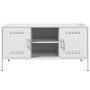 Mueble de TV de acero blanco 100,5x39x50,5 cm de , Muebles TV - Ref: Foro24-842993, Precio: 98,22 €, Descuento: %