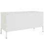 Mueble de TV de acero blanco 100,5x39x50,5 cm de , Muebles TV - Ref: Foro24-842993, Precio: 98,22 €, Descuento: %