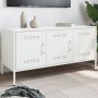 Mueble de TV de acero blanco 100,5x39x50,5 cm de , Muebles TV - Ref: Foro24-842951, Precio: 99,89 €, Descuento: %