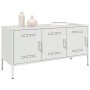 Mueble de TV de acero blanco 100,5x39x50,5 cm de , Muebles TV - Ref: Foro24-842951, Precio: 99,89 €, Descuento: %