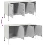 Mueble de TV de acero blanco 100,5x39x50,5 cm de , Muebles TV - Ref: Foro24-842951, Precio: 99,89 €, Descuento: %