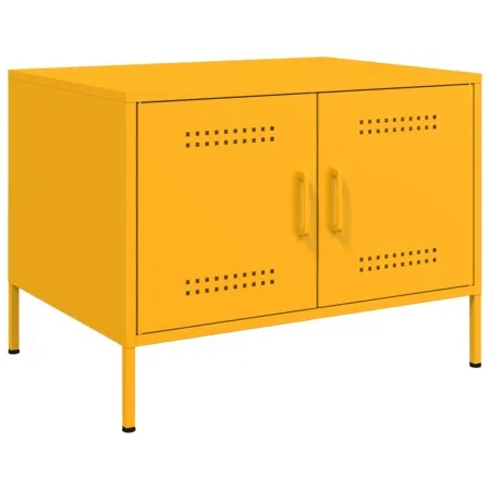 Mesa de centro acero amarillo mostaza 68x50x50,5 cm de , Mesas de centro - Ref: Foro24-843033, Precio: 89,42 €, Descuento: %