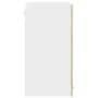Armario colgante cristal y aglomerado roble sonoma 80x31x60 cm de , Armarios de cocina - Ref: Foro24-849624, Precio: 63,32 €,...