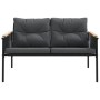 Juego de muebles de jardín con cojines 5 piezas acero negro de , Conjuntos de jardín - Ref: Foro24-3283636, Precio: 455,43 €,...