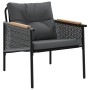 Juego de muebles de jardín con cojines 5 piezas acero negro de , Conjuntos de jardín - Ref: Foro24-3283636, Precio: 455,43 €,...