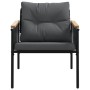 Juego de muebles de jardín con cojines 5 piezas acero negro de , Conjuntos de jardín - Ref: Foro24-3283636, Precio: 455,43 €,...