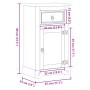 Armario de baño Corona madera maciza de pino 45x33x80 cm de , Muebles de baño - Ref: Foro24-4013400, Precio: 86,06 €, Descuen...