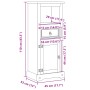 Armario de baño Corona madera maciza de pino 45x33x110 cm de , Muebles de baño - Ref: Foro24-4013402, Precio: 107,87 €, Descu...