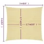 Beige HDPE sail awning 160 g/m² 3x3 m by vidaXL, Umbrellas - Ref: Foro24-311109, Price: 28,44 €, Discount: %