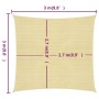 Toldo de vela HDPE beige 160 g/m² 3x3 m de vidaXL, Sombrillas - Ref: Foro24-311109, Precio: 24,87 €, Descuento: %