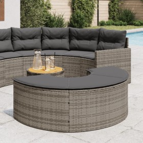 Taburete de jardín con cojín ratán sintético gris de , Otomanas de exterior - Ref: Foro24-369088, Precio: 164,63 €, Descuento: %