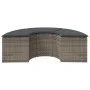 Gartenhocker mit grauem Kunststoff-Rattankissen von , Hocker für den Außenbereich - Ref: Foro24-369088, Preis: 150,54 €, Raba...