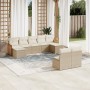 Set de sofás de jardín 9 pzas con cojines ratán sintético beige en Conjuntos de jardín | Comprar online en Foru.es