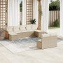 Set de sofás de jardín 9 pzas con cojines ratán sintético beige en Conjuntos de jardín | Comprar online en Foru.es