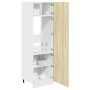 Mueble frigorífico madera ingeniería roble Sonoma 60x57x207 cm de , Armarios de cocina - Ref: Foro24-849626, Precio: 152,40 €...