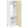 Mueble frigorífico madera ingeniería roble Sonoma 60x57x207 cm de , Armarios de cocina - Ref: Foro24-849626, Precio: 152,40 €...