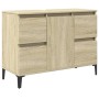 Armario de lavabo madera contrachapada roble Sonoma 80x33x60 cm de , Tocadores de baño - Ref: Foro24-849666, Precio: 74,60 €,...