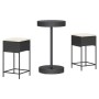 Mesa y taburetes altos jardín 3 piezas y cojines ratán PE negro de , Conjuntos de jardín - Ref: Foro24-3261441, Precio: 197,7...