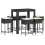 Juego de bar de jardín de 7 piezas con cojines ratán PE negro de , Conjuntos de jardín - Ref: Foro24-3261455, Precio: 449,71 ...