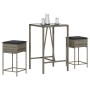 Juego de bar de jardín de 3 piezas con cojines ratán PE gris de , Conjuntos de jardín - Ref: Foro24-3261462, Precio: 213,48 €...