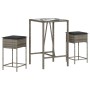 Juego de bar de jardín de 3 piezas con cojines ratán PE gris de , Conjuntos de jardín - Ref: Foro24-3261462, Precio: 213,48 €...
