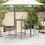 Juego de bar de jardín de 3 piezas con cojines ratán PE gris de , Conjuntos de jardín - Ref: Foro24-3261462, Precio: 213,48 €...