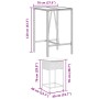 Juego de bar de jardín de 3 piezas con cojines ratán PE gris de , Conjuntos de jardín - Ref: Foro24-3261462, Precio: 213,48 €...