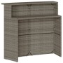 Juego de bar de jardín de 3 piezas con cojines ratán PE gris de , Conjuntos de jardín - Ref: Foro24-3261488, Precio: 308,19 €...