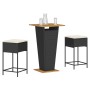 Juego de bar de jardín de 7 piezas con cojines ratán PE negro de , Conjuntos de jardín - Ref: Foro24-3261476, Precio: 246,34 ...