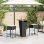 Juego de bar de jardín de 7 piezas con cojines ratán PE negro de , Conjuntos de jardín - Ref: Foro24-3261476, Precio: 246,34 ...